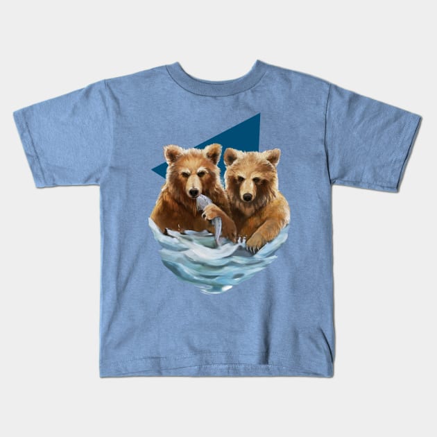 Bear doesn't share food! Kids T-Shirt by roman_v61